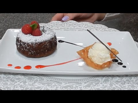 Molten Chocolate Lava Cake | Dessert Plating