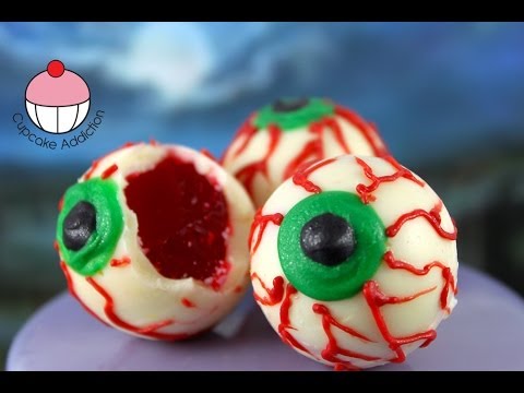 Halloween Jello Eyes! Make NO BAKE Halloween Treats - A Cupcake Addiction How To Tutorial