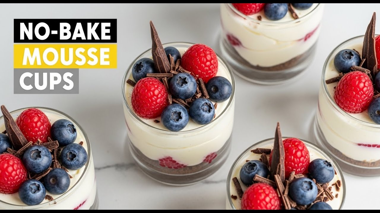 Cheesecake Mousse Cups | Easy No-Bake Dessert Recipe