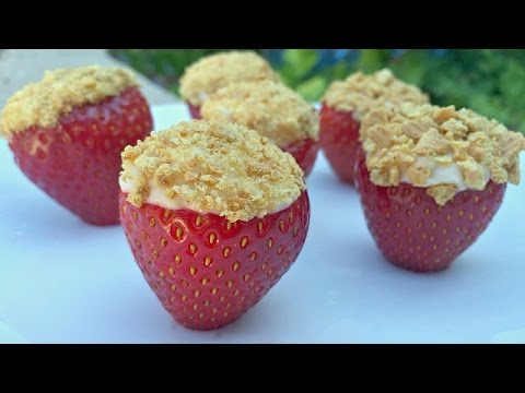 STRAWBERRY CHEESECAKE BITES - Super Easy NO BAKE Dessert Recipe