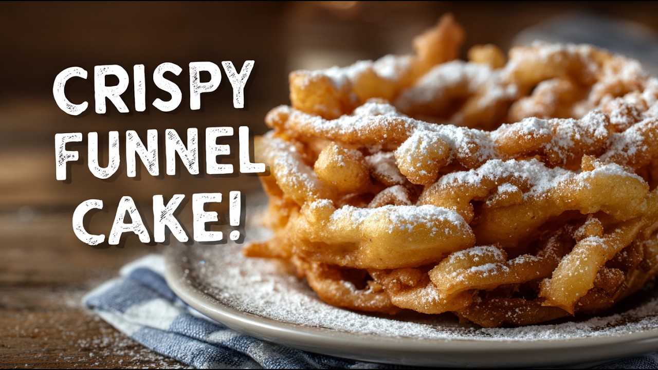 Crispy Funnel Cake Recipe 🍩 Fair-Style Dessert You Can Make at Home!