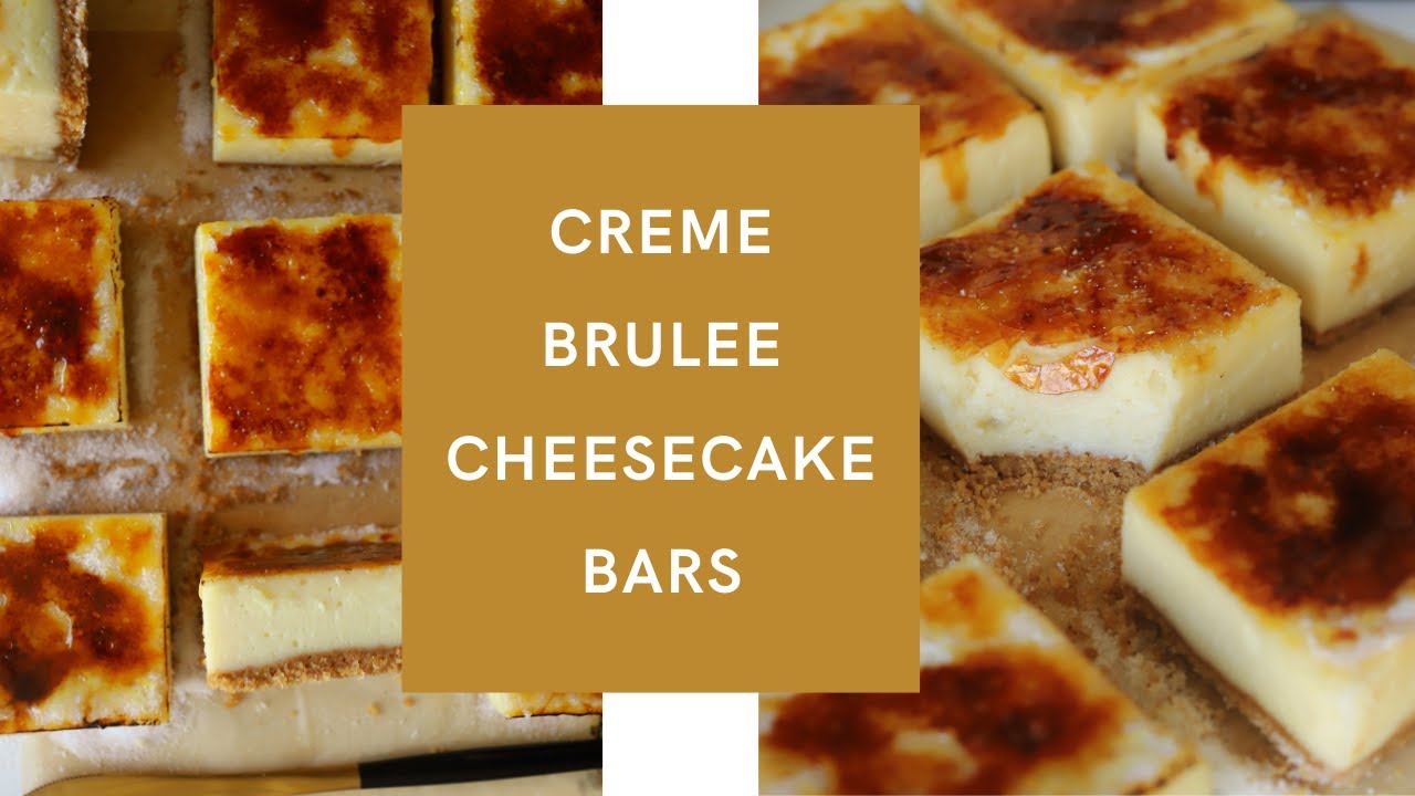 BAKE CREME BRULEE CHEESECAKE BARS! #shorts