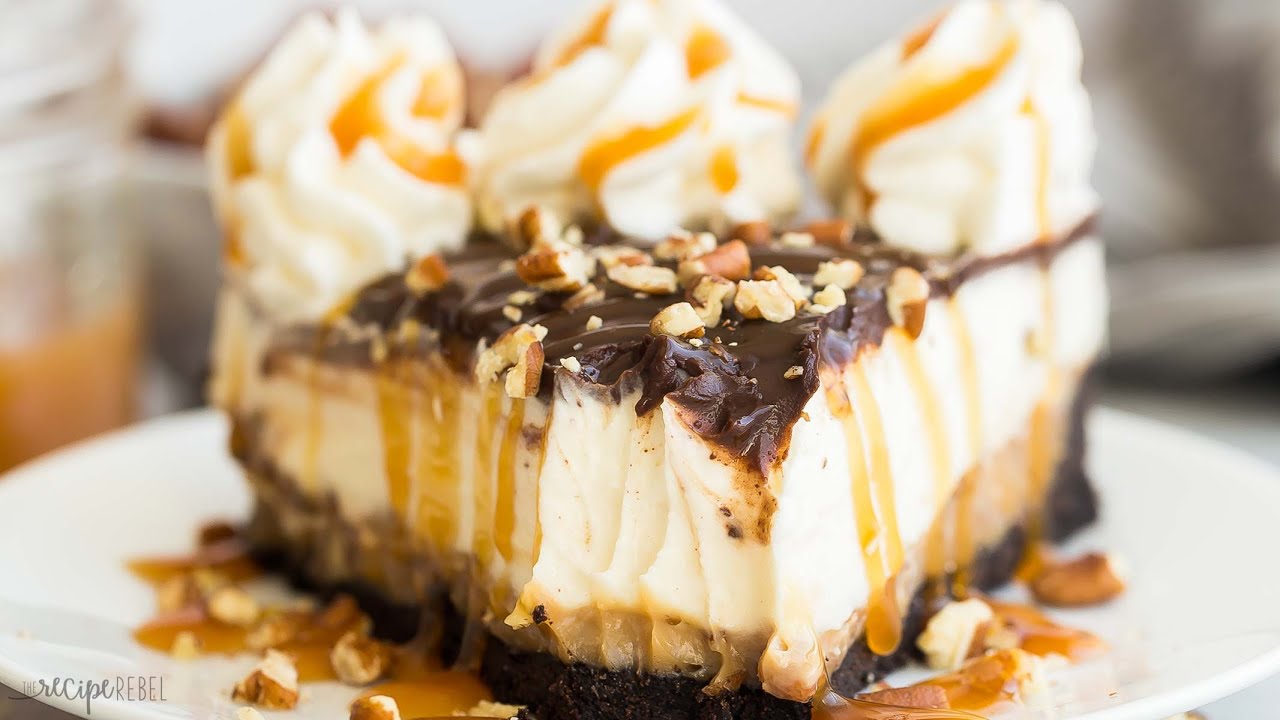 No Bake Turtle Cheesecake | The Recipe Rebel