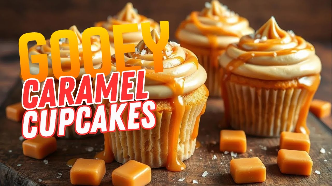 Gooey Salted Caramel Cupcakes | Rich Chocolate & Caramel Buttercream