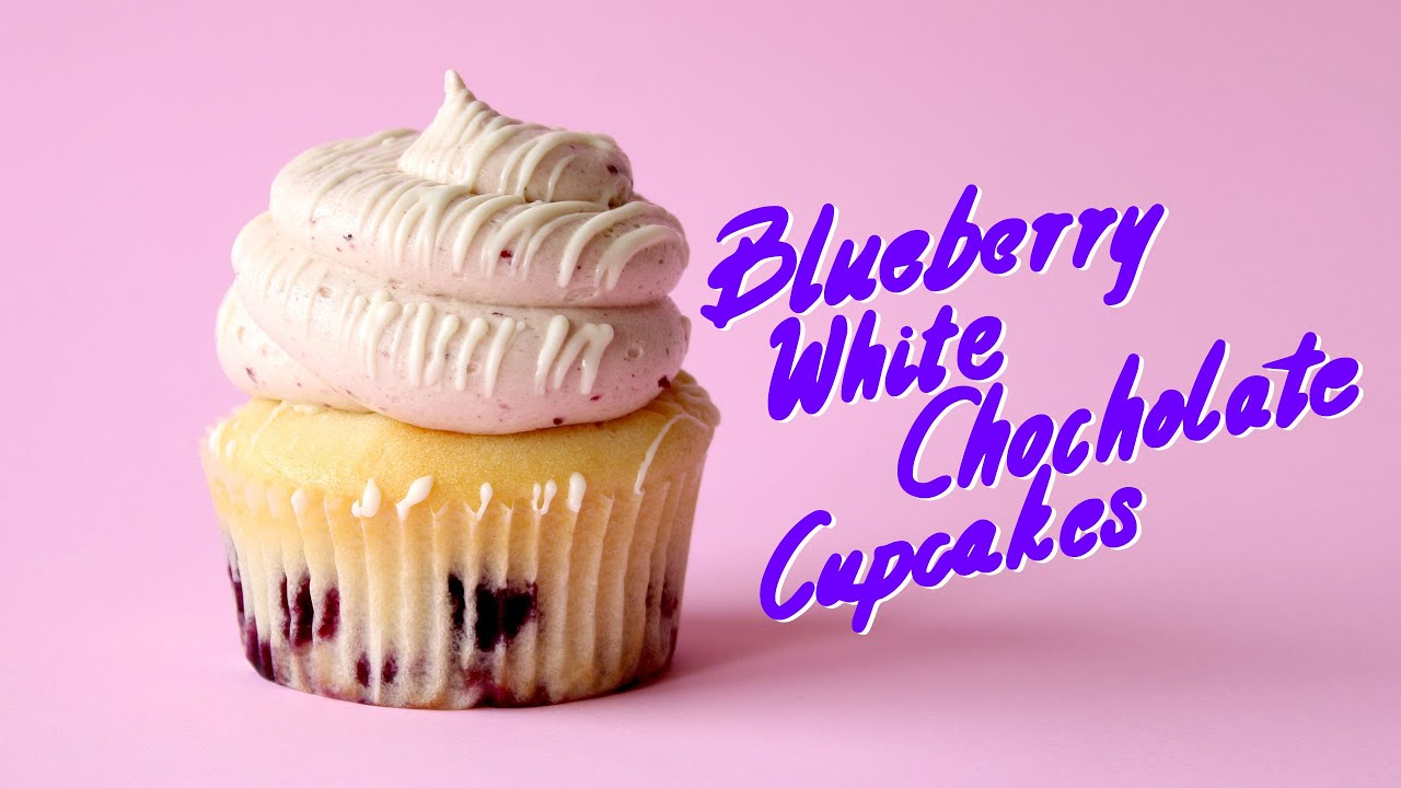 Blueberry White Chocolate Cupcakes | The Scran Line
