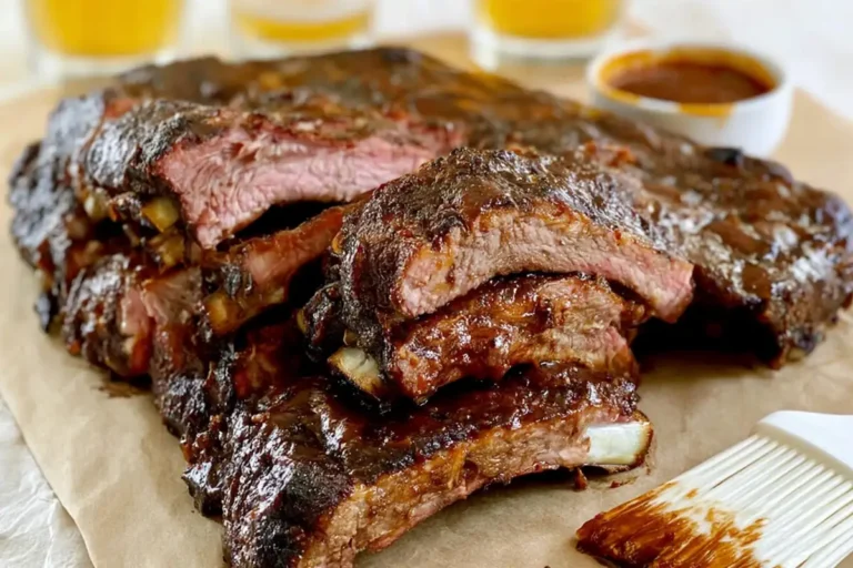 Mohamed Ayad's Grilled Beef Ribs Recipe with smoky barbecue glaze