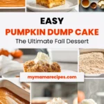 pumpkin dump cake recipe made with spice cake mix for an easy fall dessert