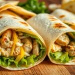 Cheesy Garlic Chicken Wraps