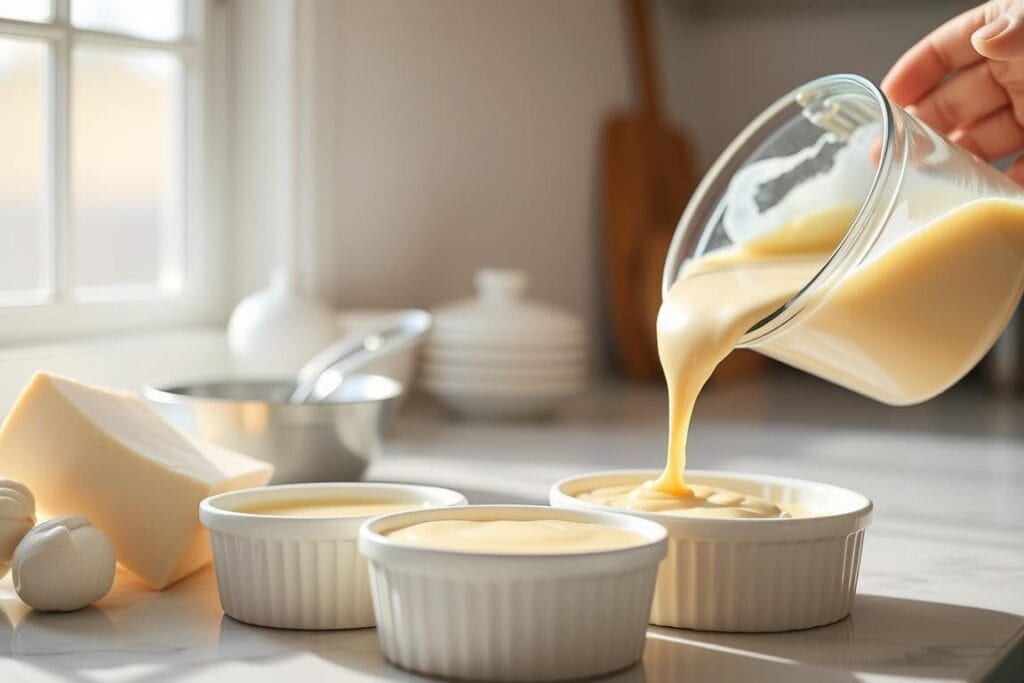 Custard Cheesecake Preparation Custard Cheesecake Preparation