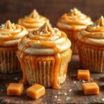 Gooey Salted Caramel Cupcakes