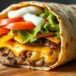 Grilled Cheeseburger Wraps