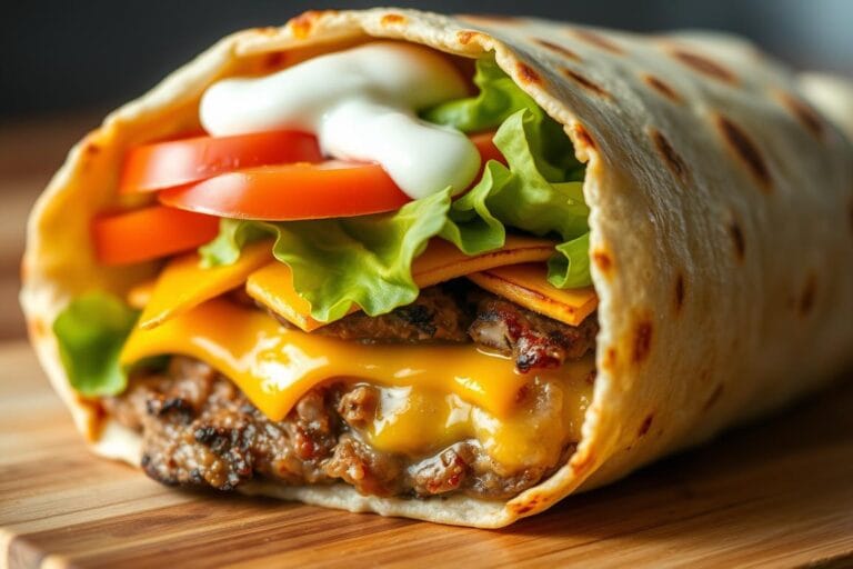Grilled Cheeseburger Wraps