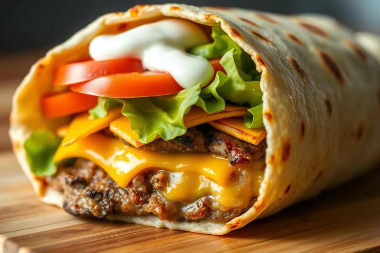 Grilled Cheeseburger Wraps