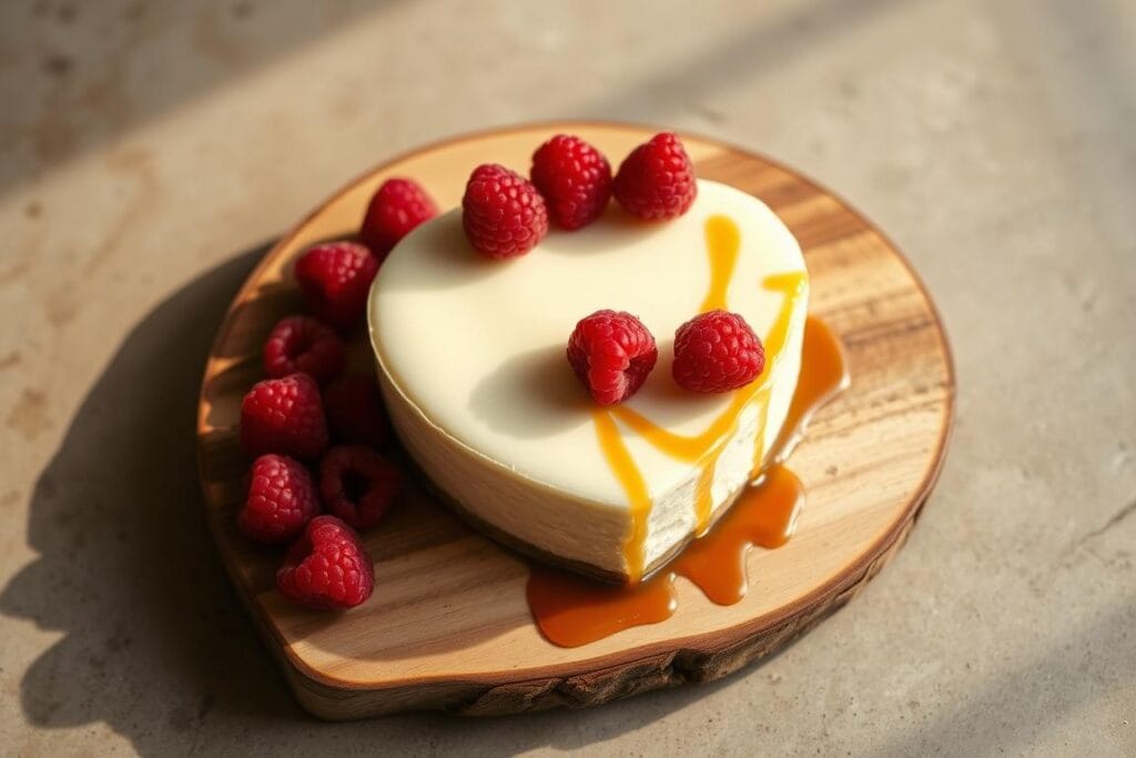 Heart-Shaped Cheesecake Presentation Heart-Shaped Cheesecake Presentation