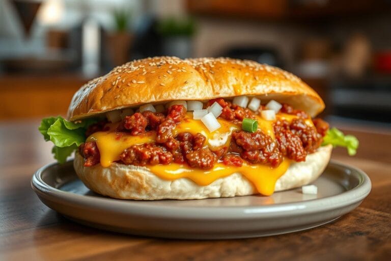 Homemade Cheesy Garlic Bread Sloppy Joe Melts