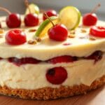 Luscious Lemon-Lime Cherry Pistachio Cheesecake