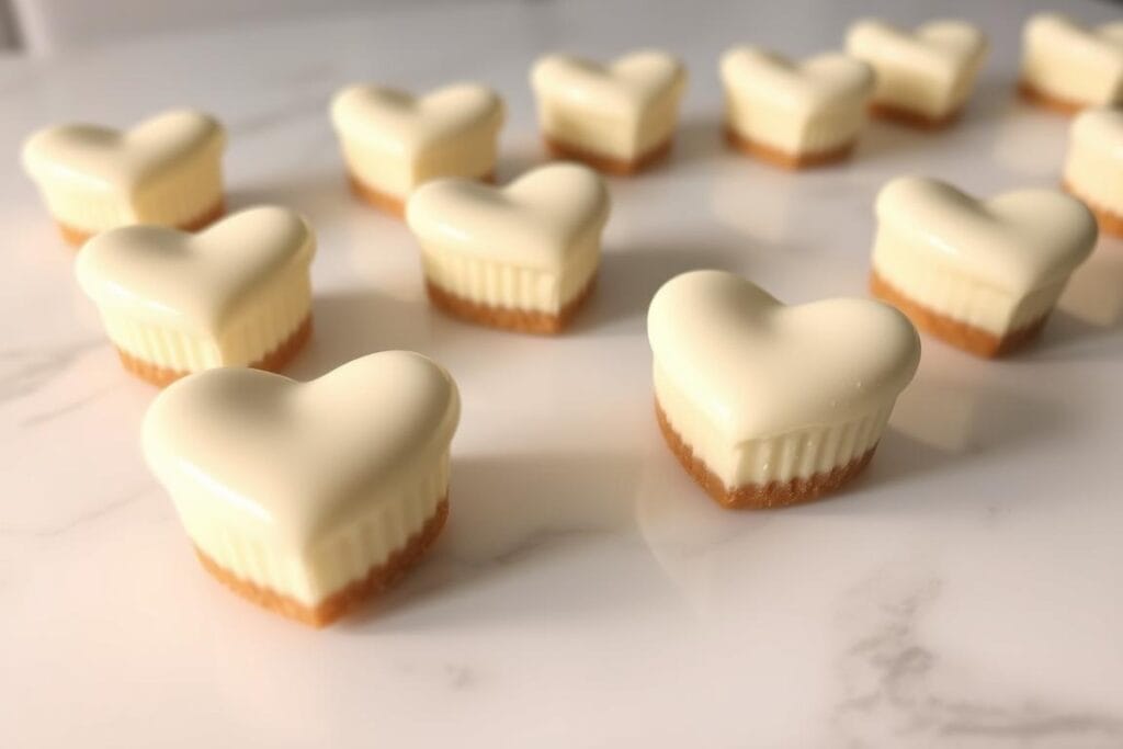 Mini Cheesecake Hearts Cooling Process Mini Cheesecake Hearts Cooling Process