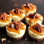 No Bake Turtle Mini Cheesecakes
