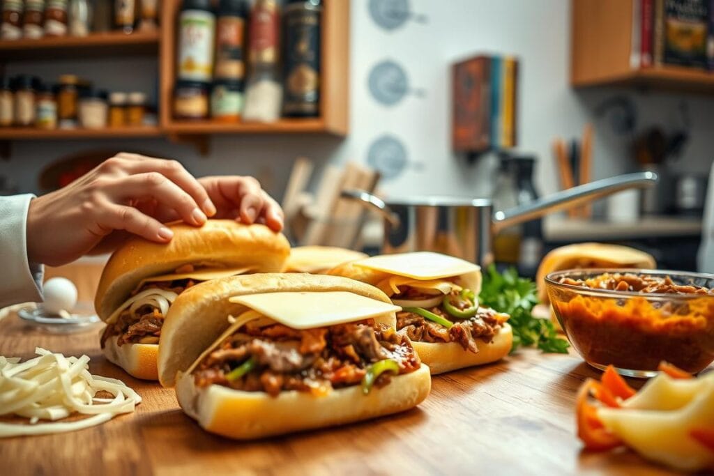 Philly Cheese Steak Sloppy Joes Cooking Process Philly Cheese Steak Sloppy Joes Cooking Process