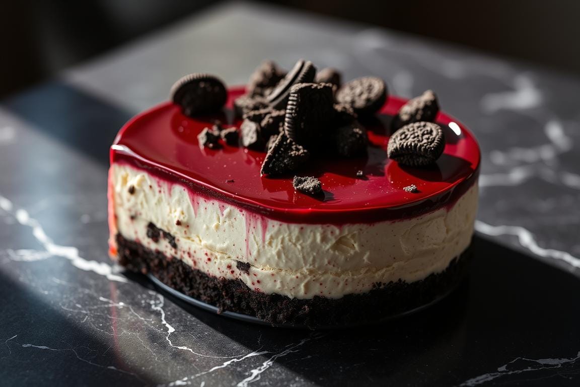 Red Velvet Oreo Cheesecake