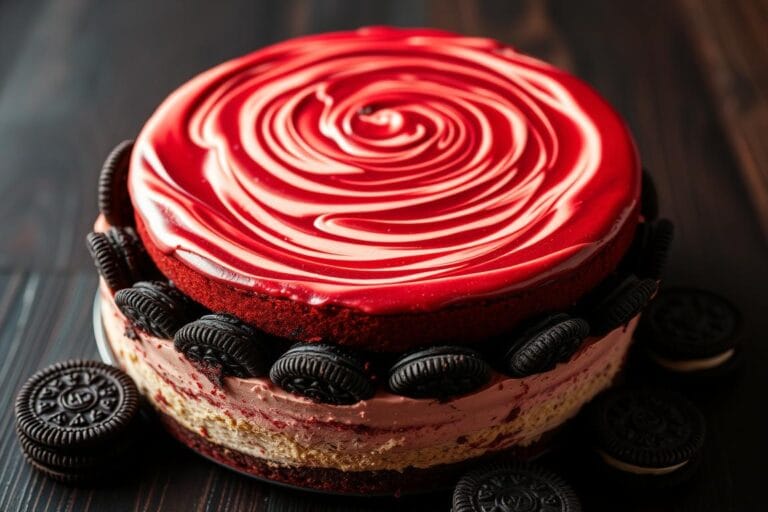 Red Velvet Oreo Cheesecake