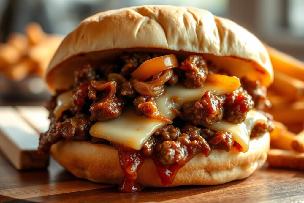 Slow Cooker Philly Cheesesteak Sloppy Joe Slow Cooker Philly Cheesesteak Sloppy Joe