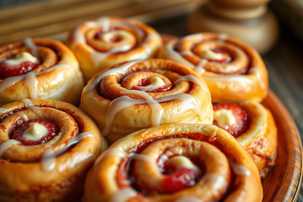 Strawberry Cheesecake Cinnabon Rolls