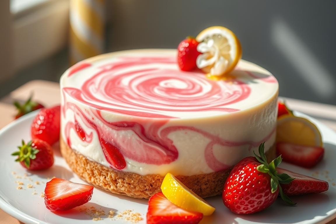 Strawberry Lemonade Cheesecake