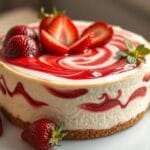 Strawberry Swirl Cheesecake