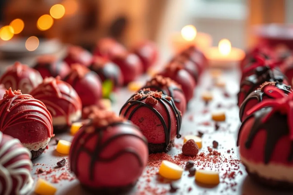 delicious chocolate variations of red velvet cheesecake balls delicious chocolate variations of red velvet cheesecake balls