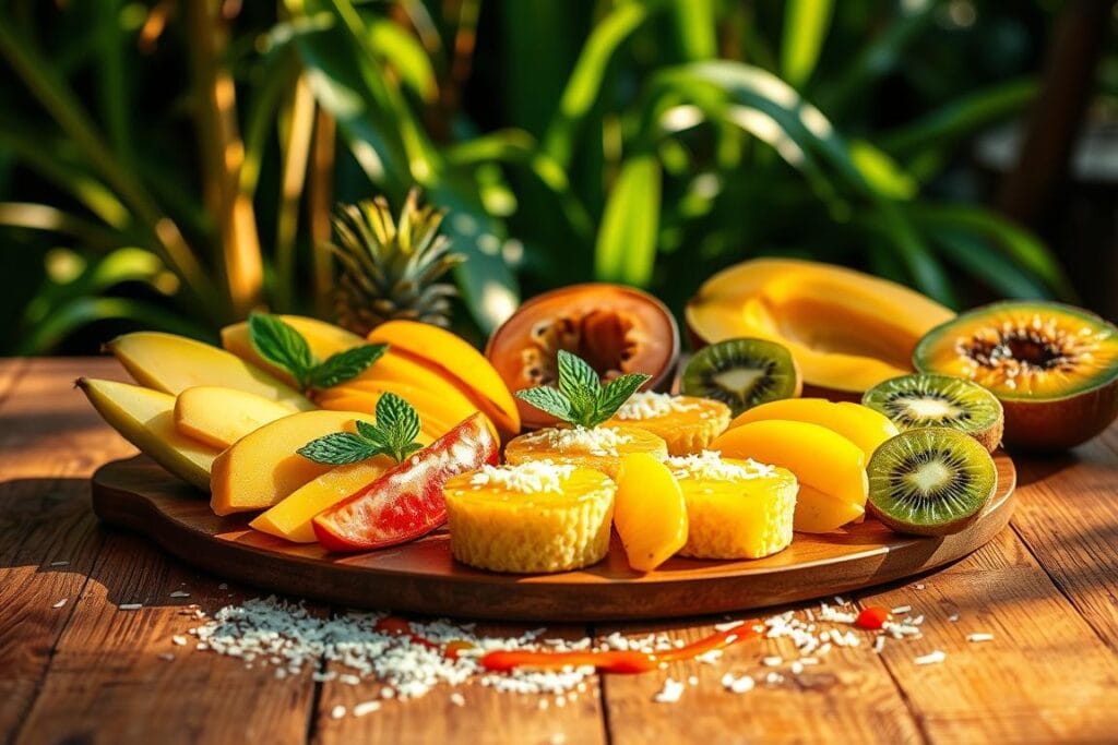 tropical flavors dessert platter tropical flavors dessert platter
