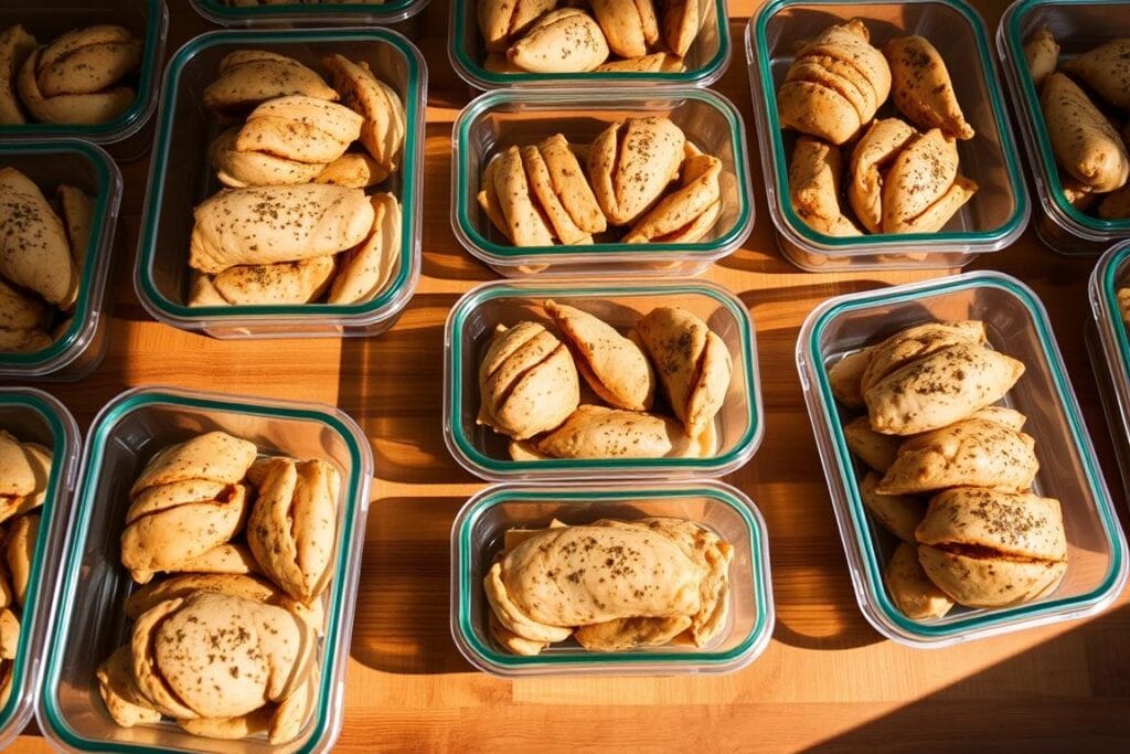 An assortment of meal prep containers filled with evenly portioned chicken dishes, arranged neatly on a wooden table. The containers are made of transparent glass or plastic, revealing the perfectly cooked chicken, seasoned with herbs and spices. The lighting is soft and natural, casting warm shadows that accentuate the textures and colors of the food. The containers are organized in a visually pleasing layout, with a sense of symmetry and balance, conveying a sense of order and efficiency. The overall scene evokes a feeling of preparedness and healthy, mindful eating, perfectly capturing the "Tips for Organizing Your Meal Prep" section of the article. An assortment of meal prep containers filled with evenly portioned chicken dishes, arranged neatly on a wooden table. The containers are made of transparent glass or plastic, revealing the perfectly cooked chicken, seasoned with herbs and spices. The lighting is soft and natural, casting warm shadows that accentuate the textures and colors of the food. The containers are organized in a visually pleasing layout, with a sense of symmetry and balance, conveying a sense of order and efficiency. The overall scene evokes a feeling of preparedness and healthy, mindful eating, perfectly capturing the "Tips for Organizing Your Meal Prep" section of the article.