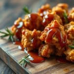 Baked Honey BBQ Popcorn Chicken