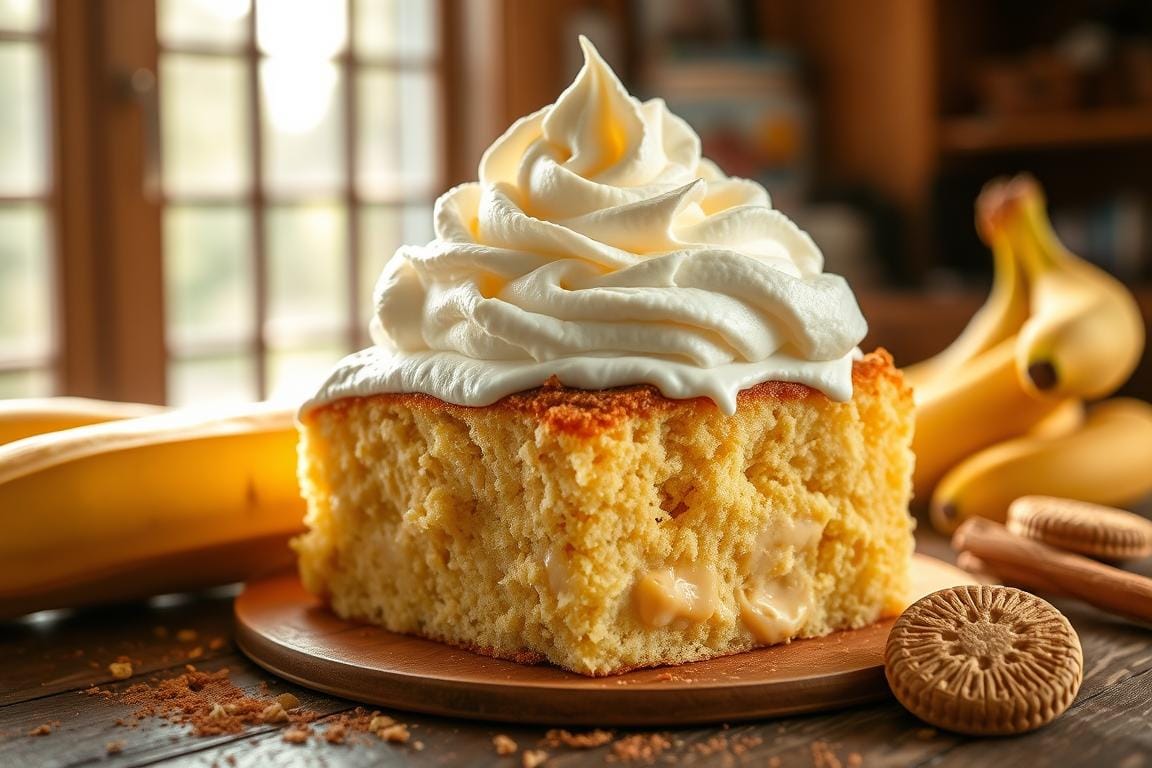 Banana Pudding Poke Cake