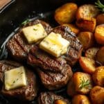 Butter Steak Bites With Garlic Herb Potatoes