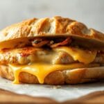 Cheesy Chicken Garlic Bread Sandwich