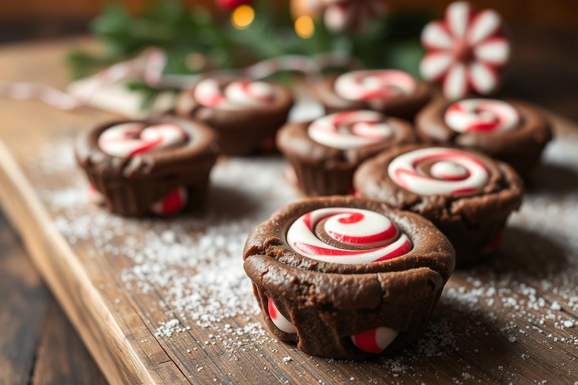 Chocolate Peppermint Cookie Cups