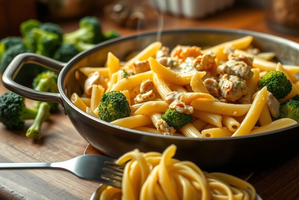 Cooking pasta dish Cooking pasta dish