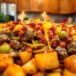 Crockpot Loaded Steak And Potato Bake Recipe