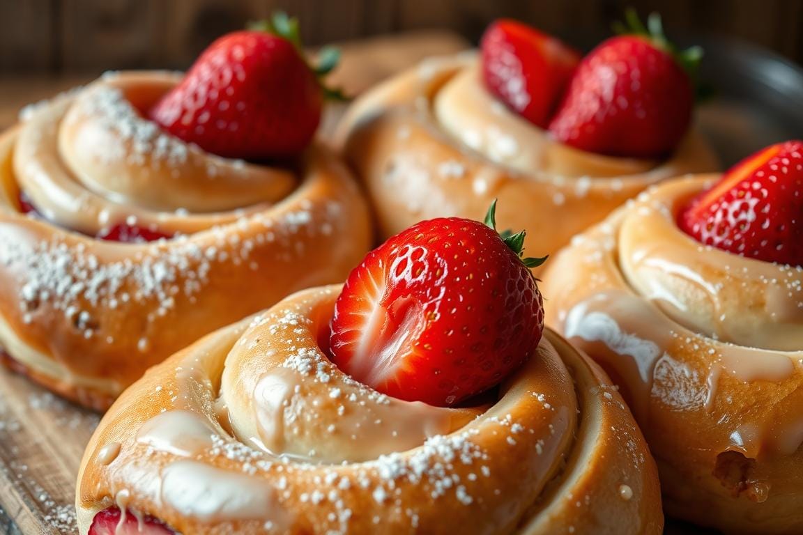 Easy Strawberry Cheesecake Rolls