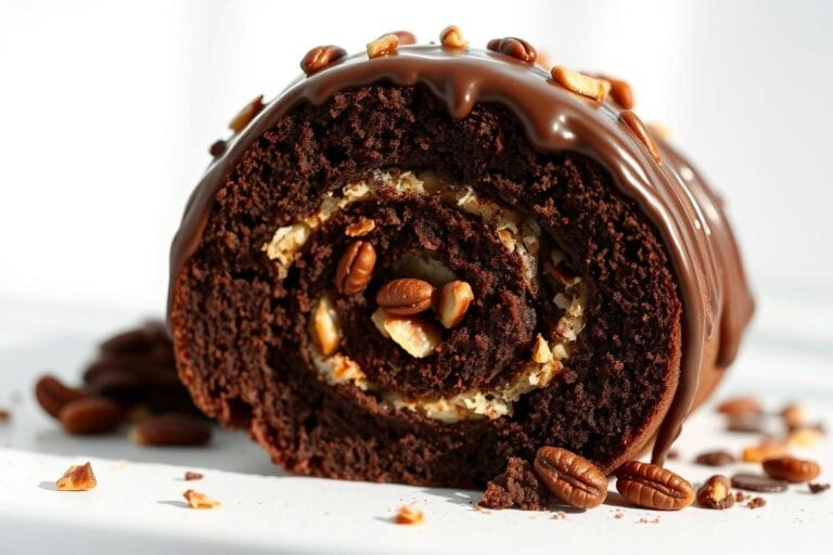 German Chocolate Cake Roll