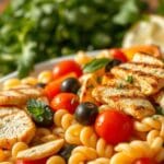 Mediterranean Chicken Pasta Salad