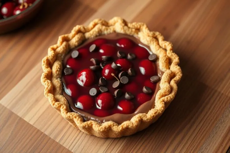 No Bake Easy Cherry Chocolate Chip Pie