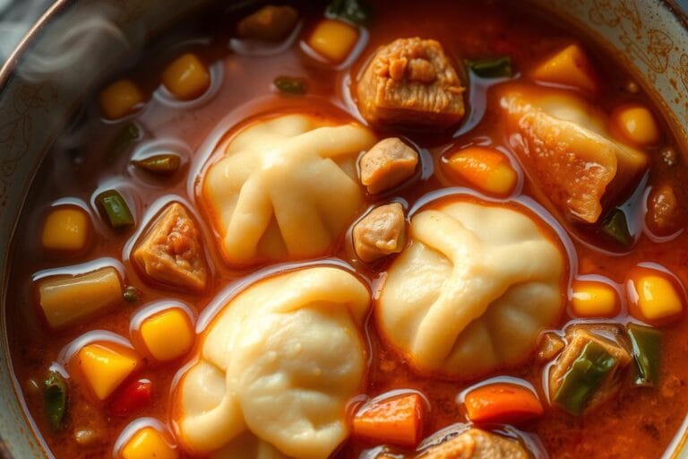 Tamale Soup With Tamale Dumplings