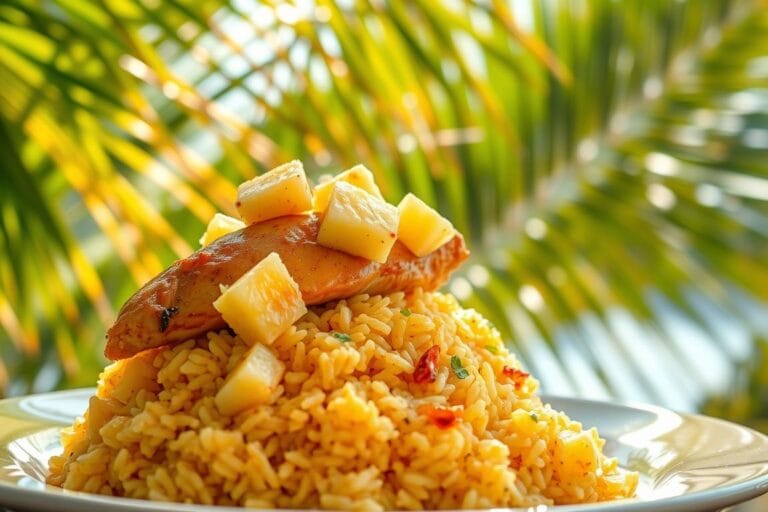 Tropical Pineapple Chicken Rice Delight