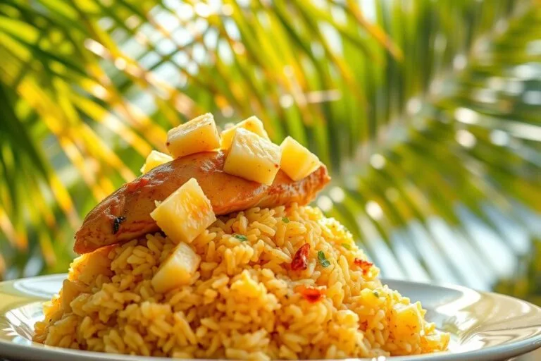 Tropical Pineapple Chicken Rice Delight