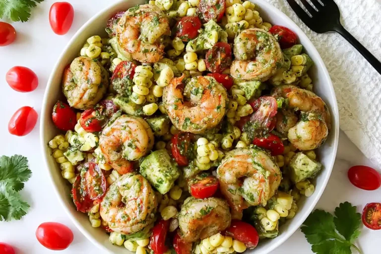Mohamed Ayad's Avocado Corn Salad With Grilled Shrimp Recipe
