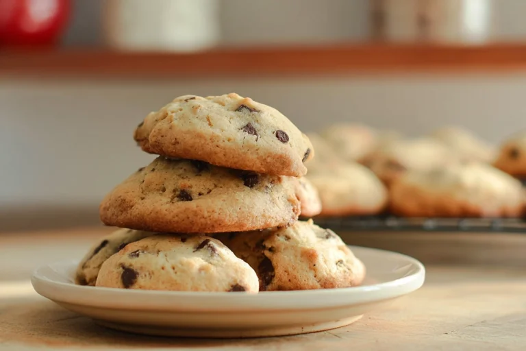 Banana Bread Cookies served warm on a ceramic plate in a cozy home kitchen