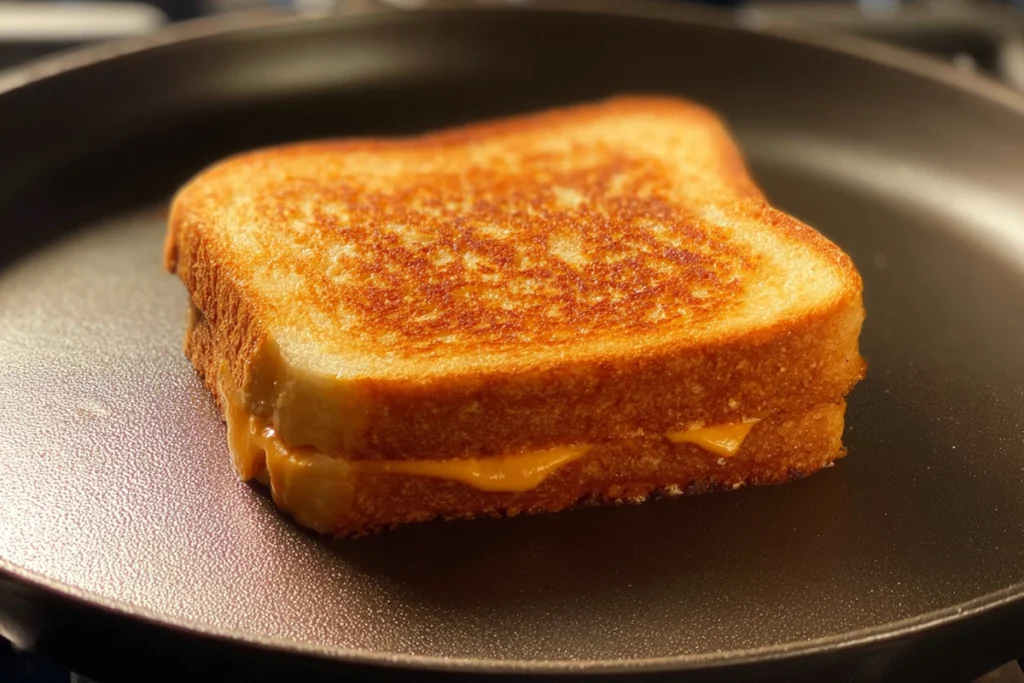 Grilled Cheese Sloppy Joes That Taste Like Pure Comfort 9 Grilled cheese sloppy joes cooking in a skillet until golden
