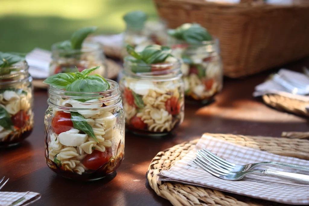 Caprese Pasta Salad Serving Suggestion